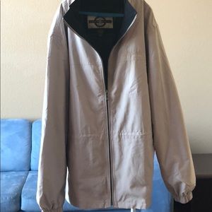 Beige wind breaker jacket